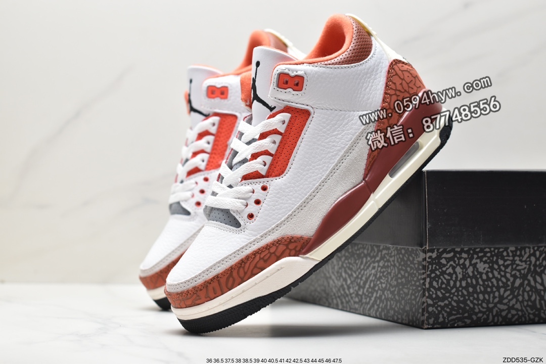 篮球鞋, 乔丹, Jordan Air Jordan 3 Retro Mars Stone, Jordan, DV7028-108, Air Jordan 3 Retro, Air Jordan 3, Air Jordan - 乔丹 Jordan Air Jordan 3 Retro Mars Stone 潮流百搭 中帮 复古篮球鞋 GS白红 DV7028-108