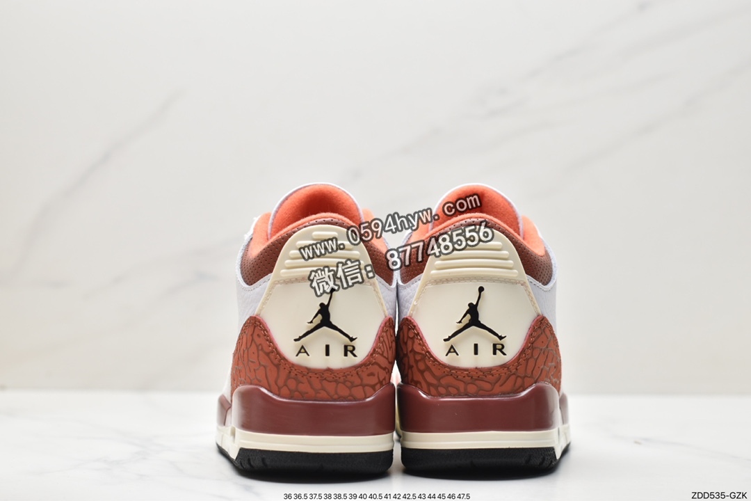 篮球鞋, 乔丹, Jordan Air Jordan 3 Retro Mars Stone, Jordan, DV7028-108, Air Jordan 3 Retro, Air Jordan 3, Air Jordan - 乔丹 Jordan Air Jordan 3 Retro Mars Stone 潮流百搭 中帮 复古篮球鞋 GS白红 DV7028-108