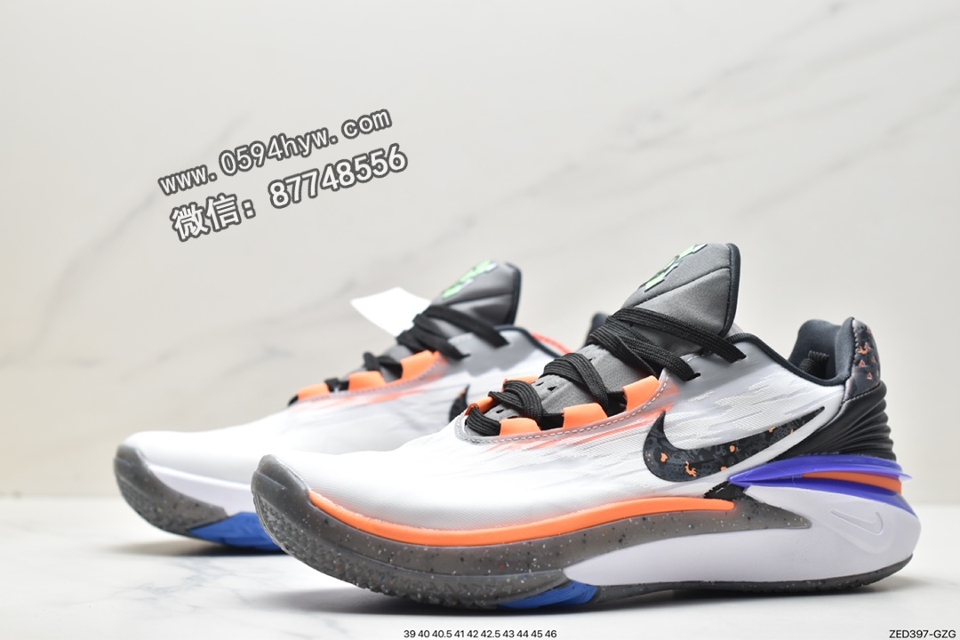 篮球鞋, 实战篮球鞋, Zoom, Nike Air Zoom G.T.Cut 2 EP, Nike Air, NIKE, DJ6015-006, Air Zoom - 耐克 Nike Air Zoom G.T.Cut 2 EP 防滑耐磨 低帮 实战篮球鞋 男女同款 白黑 DJ6015-006