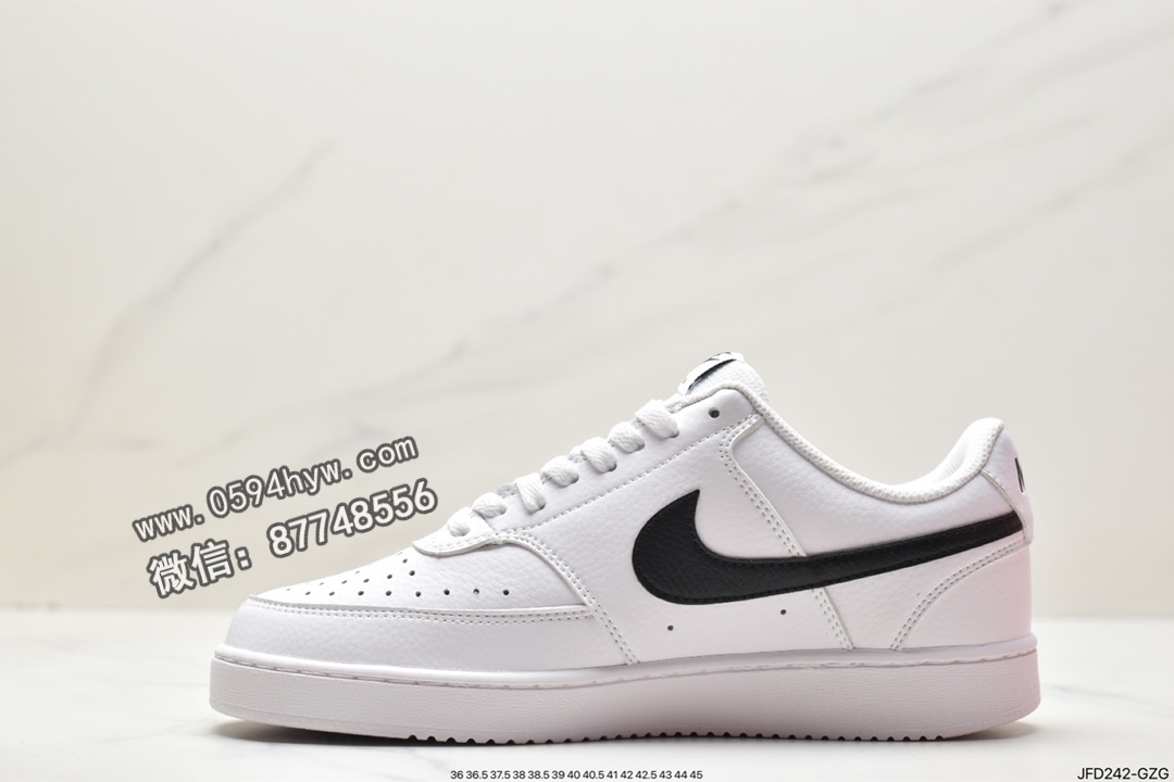 运动板鞋, 耐克, 板鞋, Nike Court Vision Low, NIKE, FJ5480-100 - 耐克 Nike Court Vision Low 耐磨防滑减震 低帮 休闲运动板鞋 男款 白黑 FJ5480-100