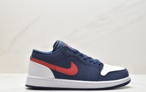 乔丹 Jordan Air Jordan 1low“usa” 减震防滑 低帮 复古篮球鞋 女款 蓝红 CZ8454-400