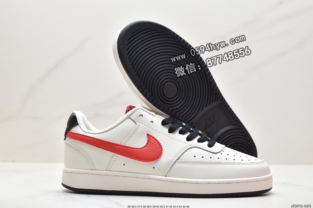 运动板鞋, 耐克, 板鞋, Nike Court Vision 1Low, Nike Court Vision 1, NIKE, CD5434-111 - 耐克 Nike Court Vision 1Low 休闲运动板鞋 男款 白红色 可回收材料 CD5434-111