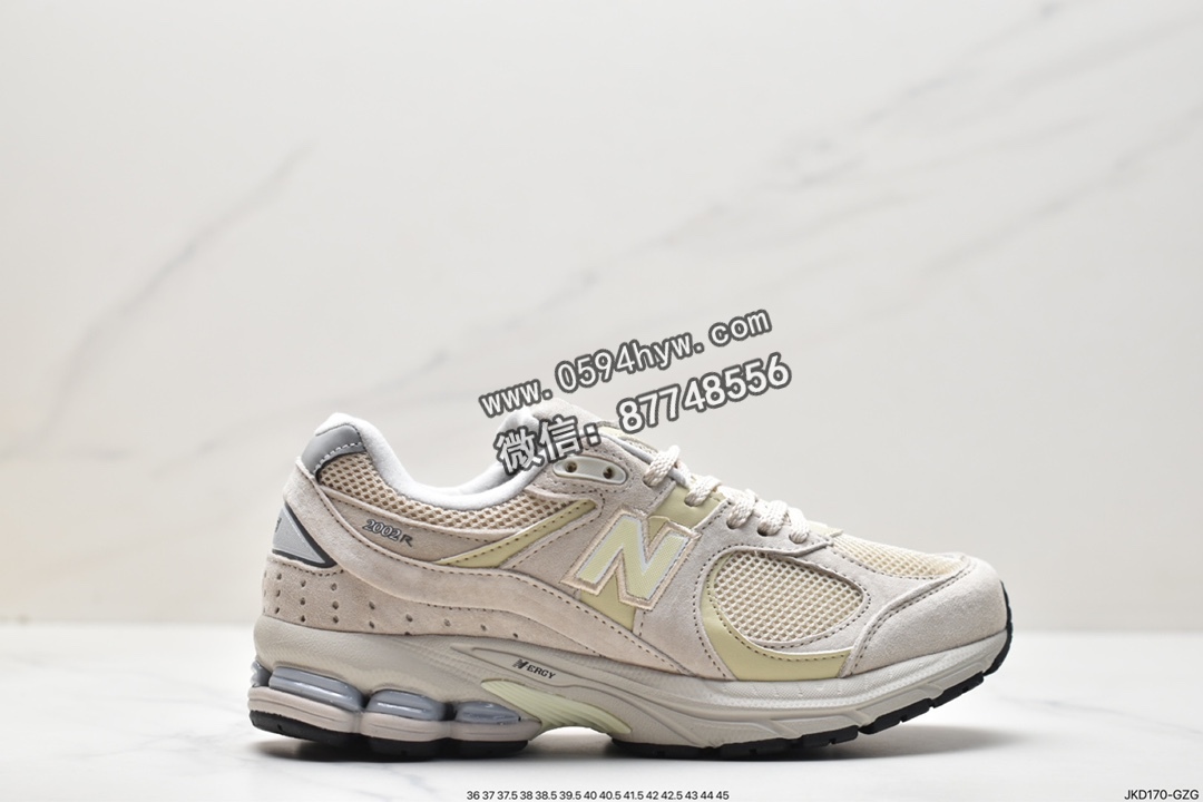 新百伦 New Balance 2002系列 防滑耐磨减震 低帮 复古休闲跑步鞋 浅米黄 ML2002RE