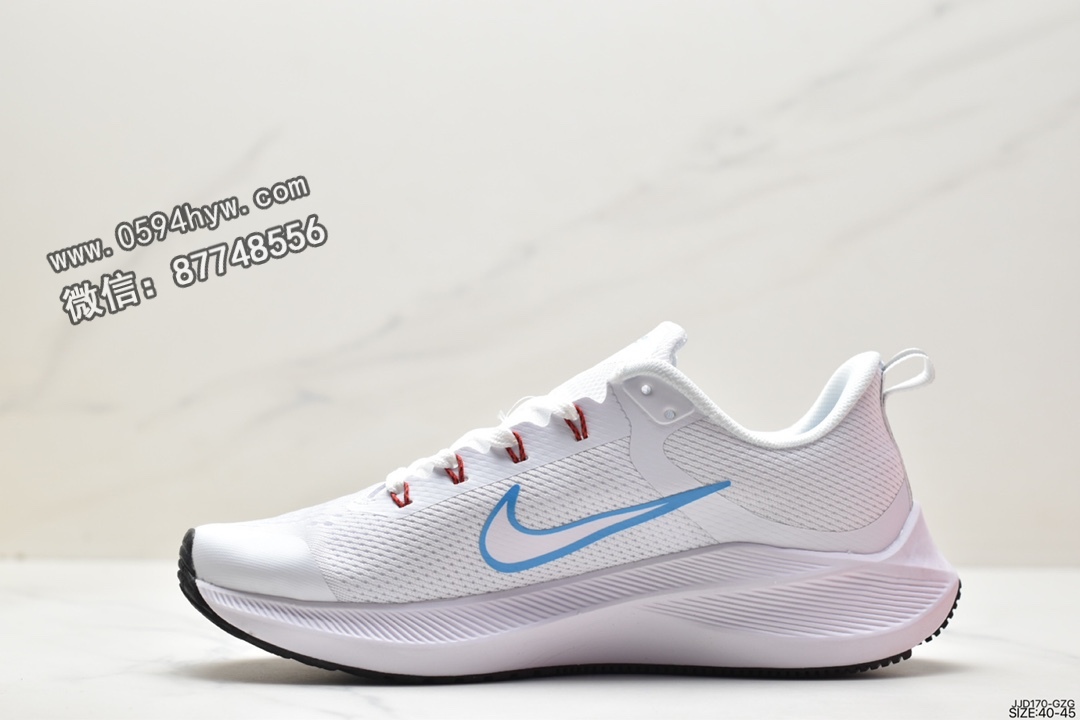 跑步鞋, 耐克, Zoom, Nike Zoom Winflo, NIKE, CW3419 - 耐克 Nike Zoom Winflo 轻量透气 防滑减震 低帮 休闲运动跑步鞋 蓝白 CW3419