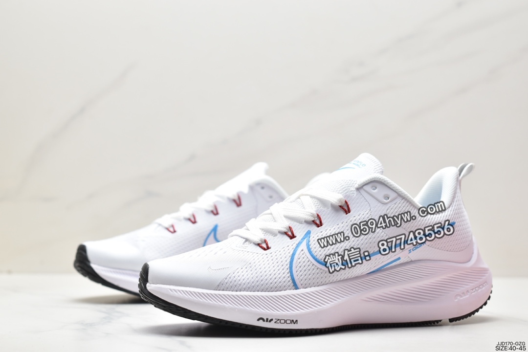 跑步鞋, 耐克, Zoom, Nike Zoom Winflo, NIKE, CW3419 - 耐克 Nike Zoom Winflo 轻量透气 防滑减震 低帮 休闲运动跑步鞋 蓝白 CW3419