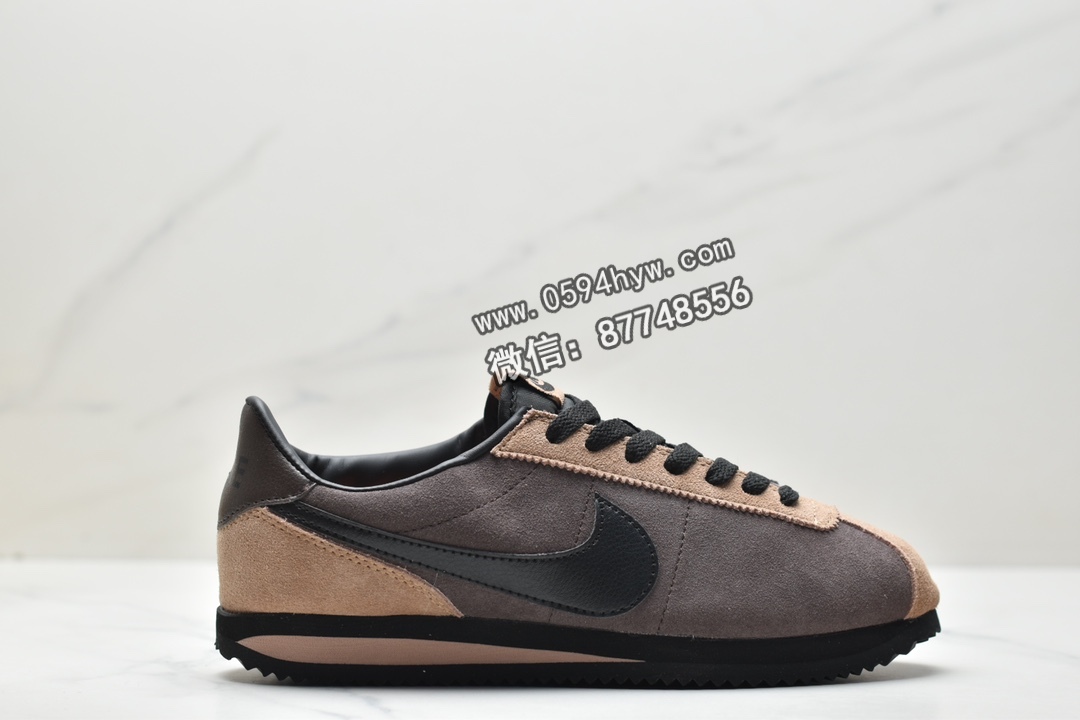 耐克 Nike Cortez”Velvet Brown” 减震防滑耐磨 低帮 休闲运动跑步鞋 棕黑色 FJ5180-200