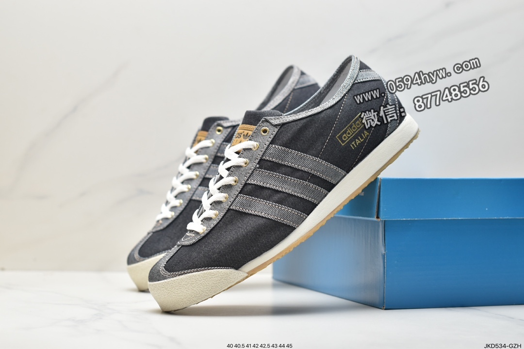 阿迪达斯, 休闲鞋, Originals, Original, HP8843, adidas originals Denim ltalia Spzl, adidas Originals, Adidas - 阿迪达斯 Adidas Originals Denim ltalia Spzl 防滑耐磨 低帮 运动休闲鞋 男女同款 蓝白 HP8843