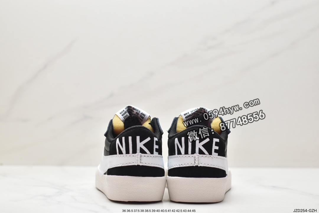 运动板鞋, 耐克, 板鞋, Nike Blazer low77 Jumbo, Nike Blazer Low, Nike Blazer, NIKE, Blazer - 耐克 Nike Blazer Low77 Jumbo 防滑减震 低帮 休闲运动板鞋 女款 黑白 FD9858 001DX