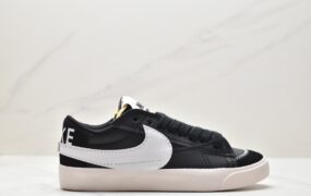 耐克 Nike Blazer Low77 Jumbo 防滑减震 低帮 休闲运动板鞋 女款 黑白 FD9858 001DX