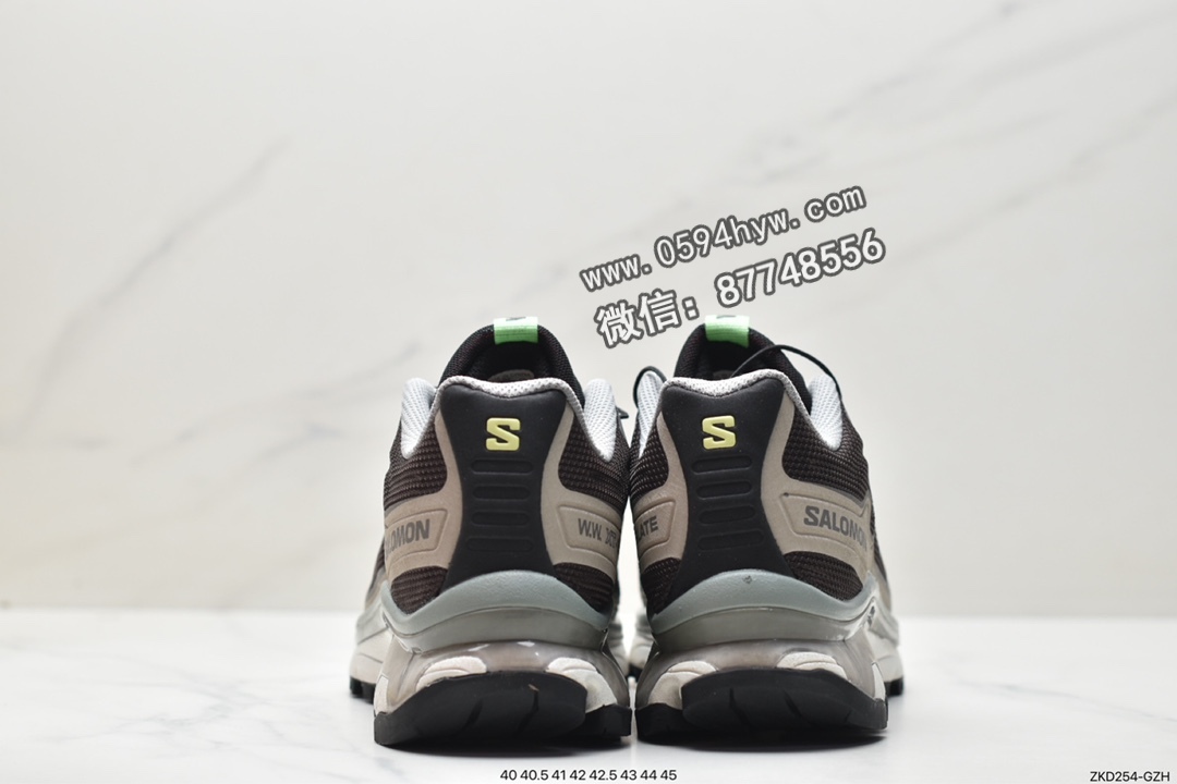 WOOD WOODXSALOMON, Salomon, Rose, Black, 472564-23 - 萨洛蒙 WOOD WOODXSALOMON 轻便耐磨防滑 低帮 户外功能鞋 男女同款 灰褐色 472564-23