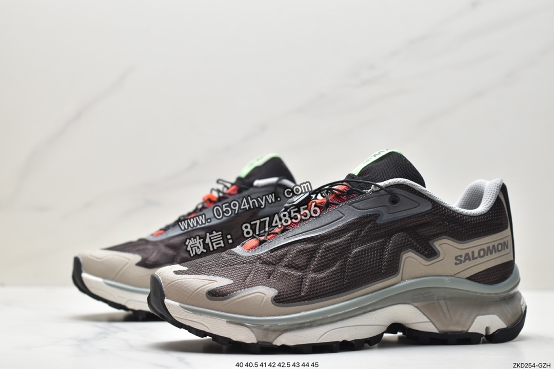 WOOD WOODXSALOMON, Salomon, Rose, Black, 472564-23 - 萨洛蒙 WOOD WOODXSALOMON 轻便耐磨防滑 低帮 户外功能鞋 男女同款 灰褐色 472564-23