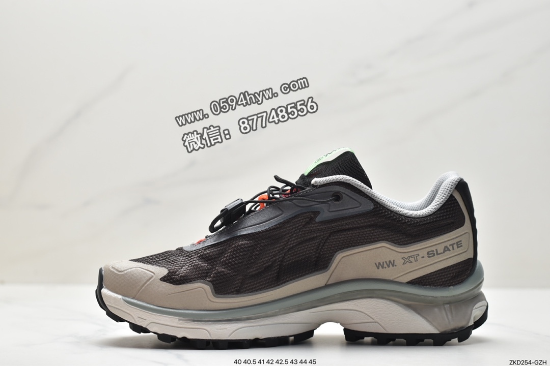 WOOD WOODXSALOMON, Salomon, Rose, Black, 472564-23 - 萨洛蒙 WOOD WOODXSALOMON 轻便耐磨防滑 低帮 户外功能鞋 男女同款 灰褐色 472564-23