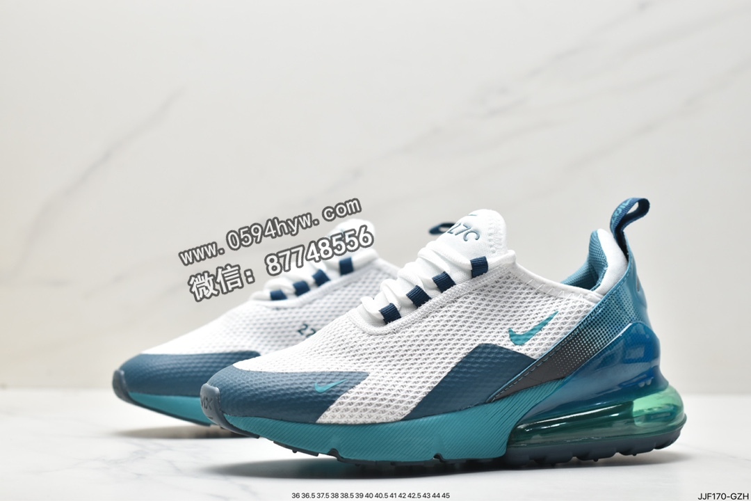 跑步鞋, Nike Air Max 270, Nike Air Max, Nike Air, NIKE, Max 270, Air Max, AH6789-005 - 耐克 Nike Air Max 270 防滑耐磨 气垫减震 低帮 运动跑步鞋 男款 白蓝 AH6789-005