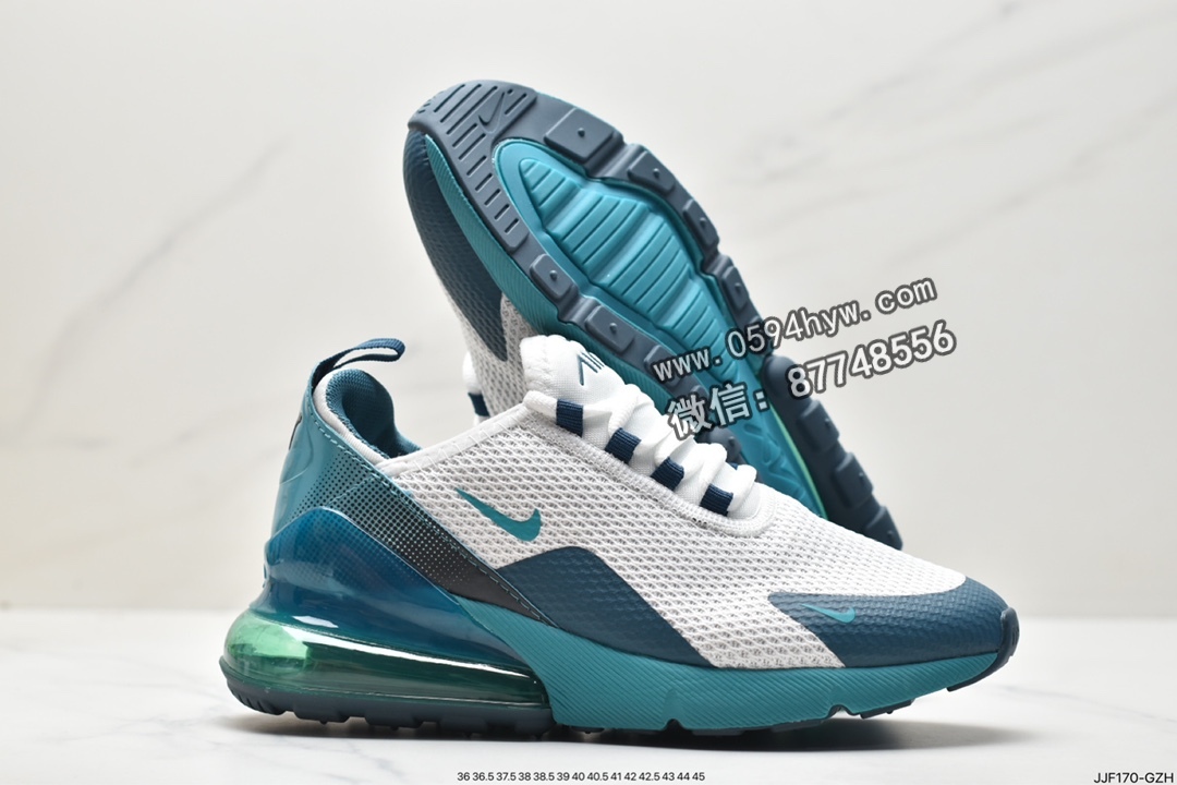 跑步鞋, Nike Air Max 270, Nike Air Max, Nike Air, NIKE, Max 270, Air Max, AH6789-005 - 耐克 Nike Air Max 270 防滑耐磨 气垫减震 低帮 运动跑步鞋 男款 白蓝 AH6789-005