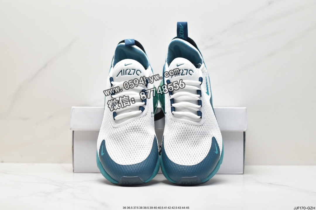 跑步鞋, Nike Air Max 270, Nike Air Max, Nike Air, NIKE, Max 270, Air Max, AH6789-005 - 耐克 Nike Air Max 270 防滑耐磨 气垫减震 低帮 运动跑步鞋 男款 白蓝 AH6789-005