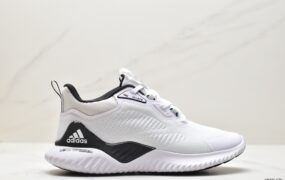 阿迪达斯 Adidas AlphaBounce Instinct CCM 阿尔法 轻量缓震 防滑透气 低帮 休闲慢跑鞋 白黑 HQ3647