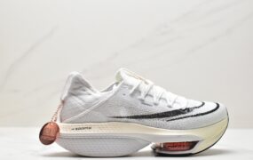 耐克 Nike Air Zoom Alphafly NEXT% 2 防滑耐磨 透气减震 低帮 运动跑步鞋 白黑 DJ6206-100