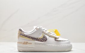 耐克 Nike Air Force 1Low Shadow“Leopard” 潮流 豹纹 防滑耐磨 低帮 休闲运动板鞋 女款 白色 CI0919-120