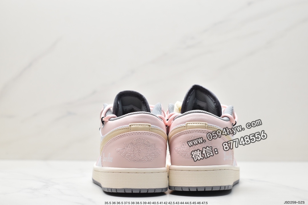 篮球鞋, 乔丹, Jordan Air Jordan 1LOw FZBB, Jordan, Air Jordan 1, Air Jordan, 553558-053, 553558 - 乔丹 Jordan Air Jordan 1LOw FZBB 情人玫瑰 休闲复古 低帮 复古篮球鞋 肉粉 553558-053