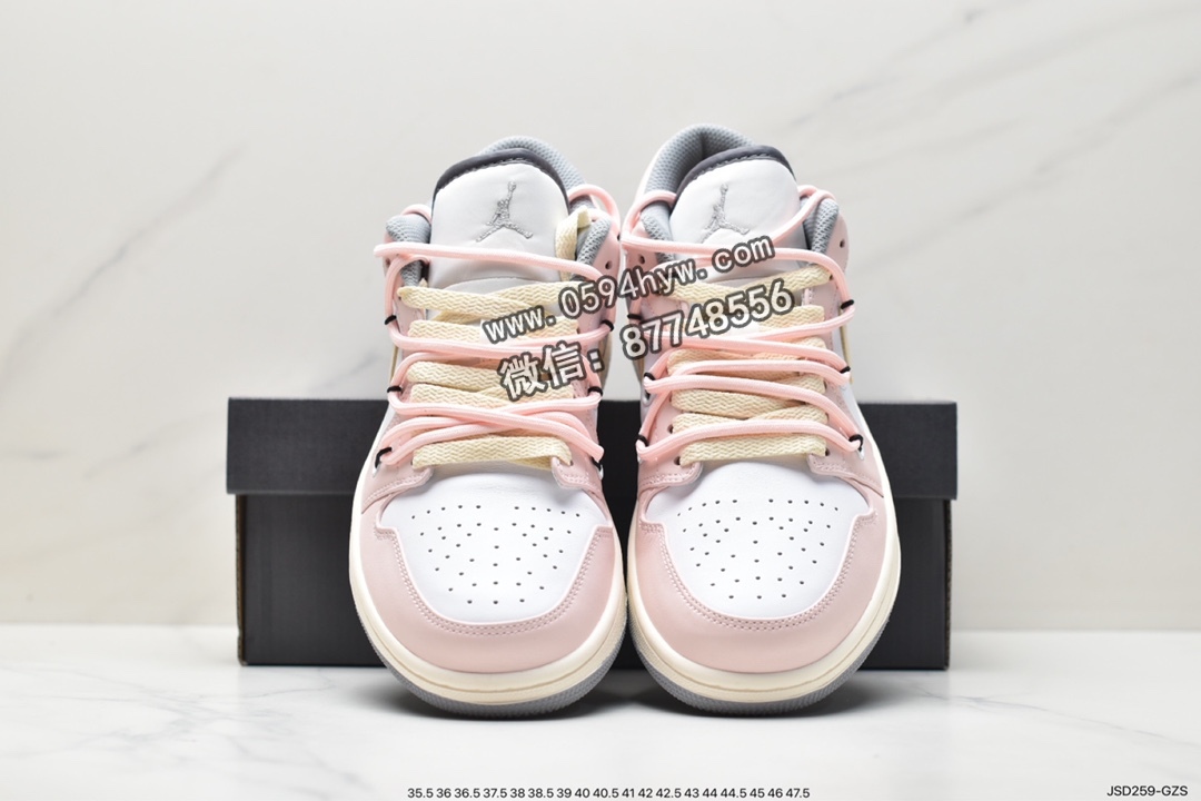 篮球鞋, 乔丹, Jordan Air Jordan 1LOw FZBB, Jordan, Air Jordan 1, Air Jordan, 553558-053, 553558 - 乔丹 Jordan Air Jordan 1LOw FZBB 情人玫瑰 休闲复古 低帮 复古篮球鞋 肉粉 553558-053