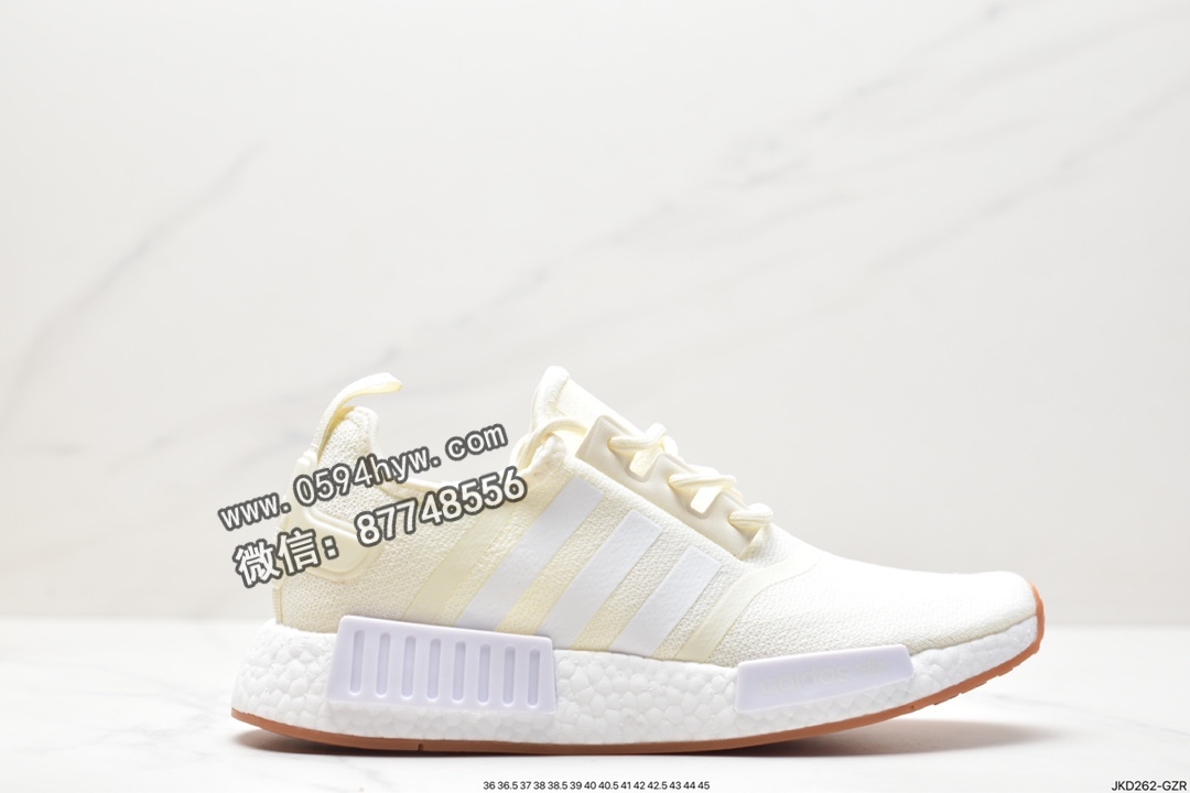 阿迪达斯 Adidas Originals NMD R1 耐磨透气减震 低帮 运动休闲鞋 米色 男女同款 GY6058