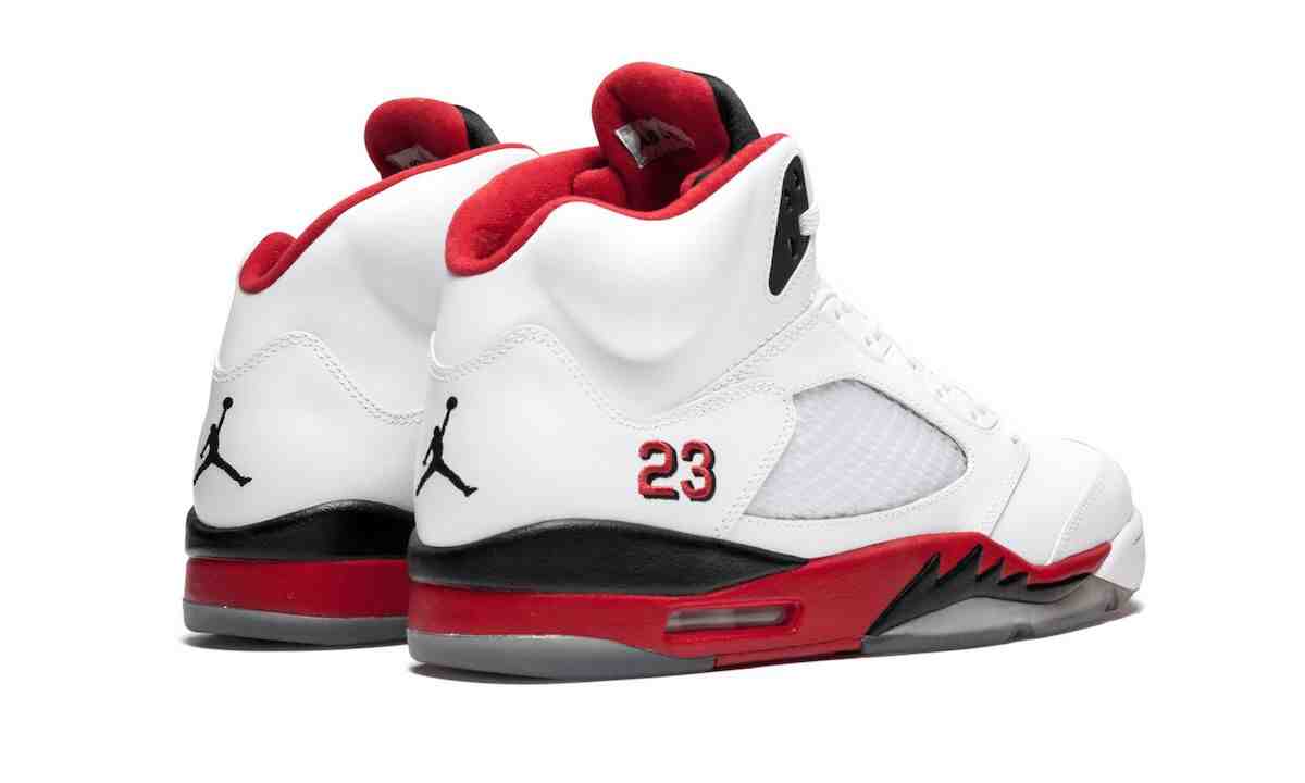 Air Jordan 5 Fire Red 2013 Heels