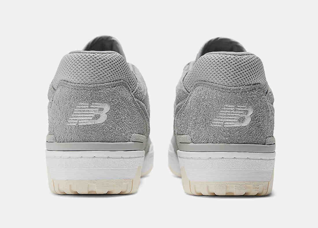 New Balance 550 Grey Suede Heel