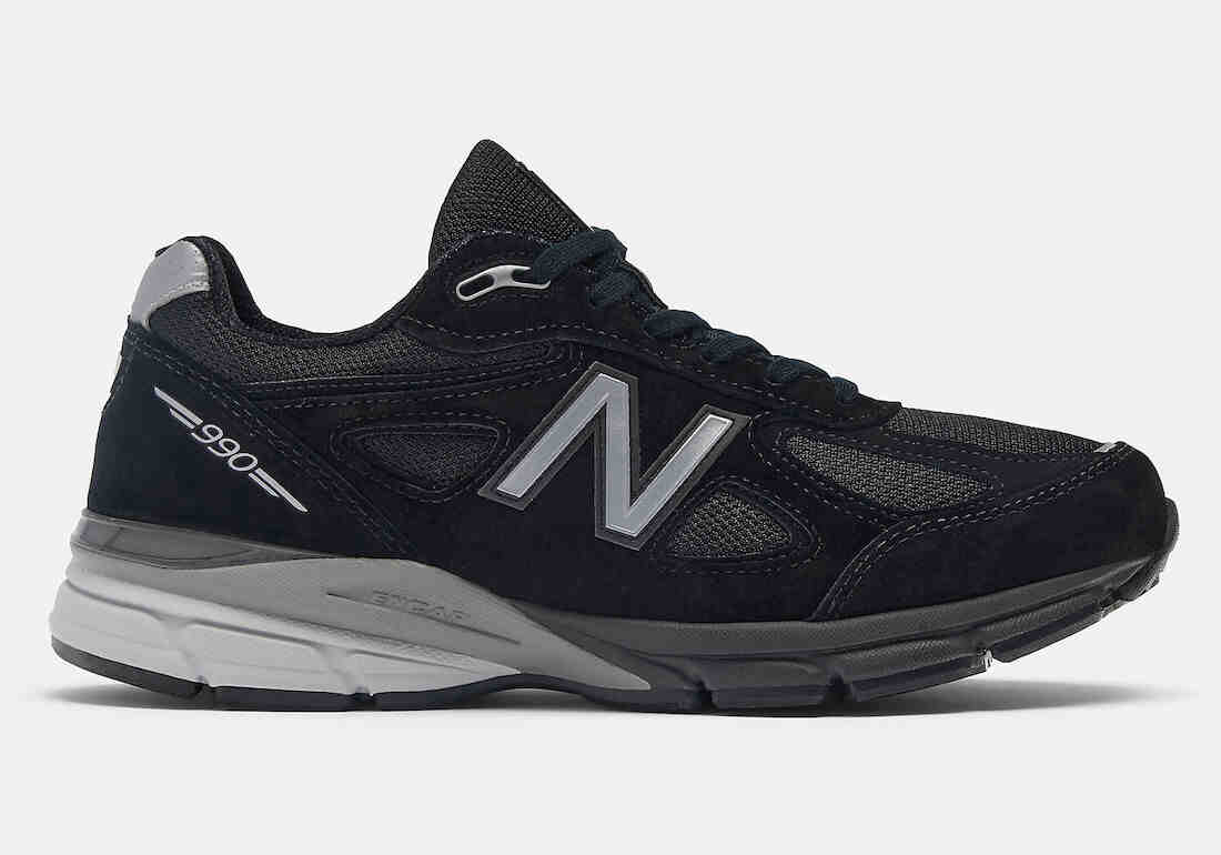 New Balance 990v4 Black Grey Silver U990BL4