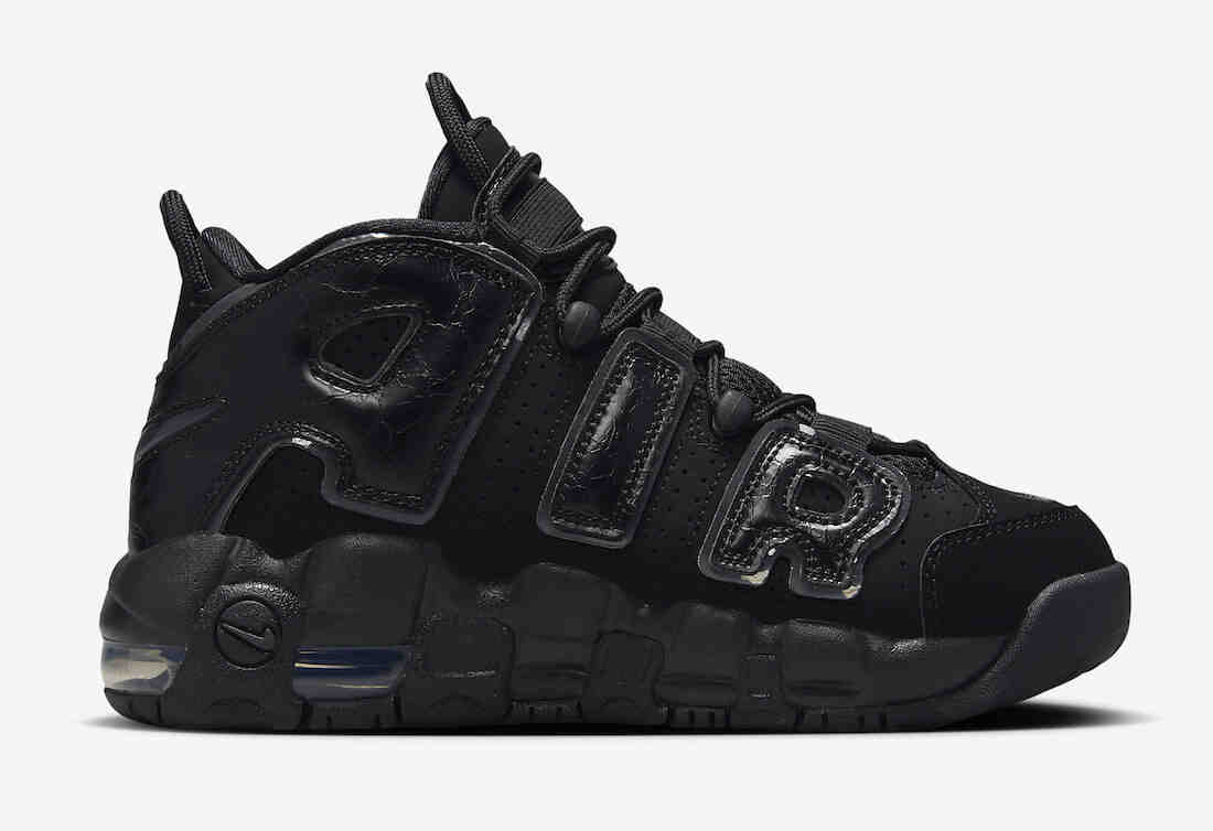 Nike Air More Uptempo GS Triple Black FV2264-001