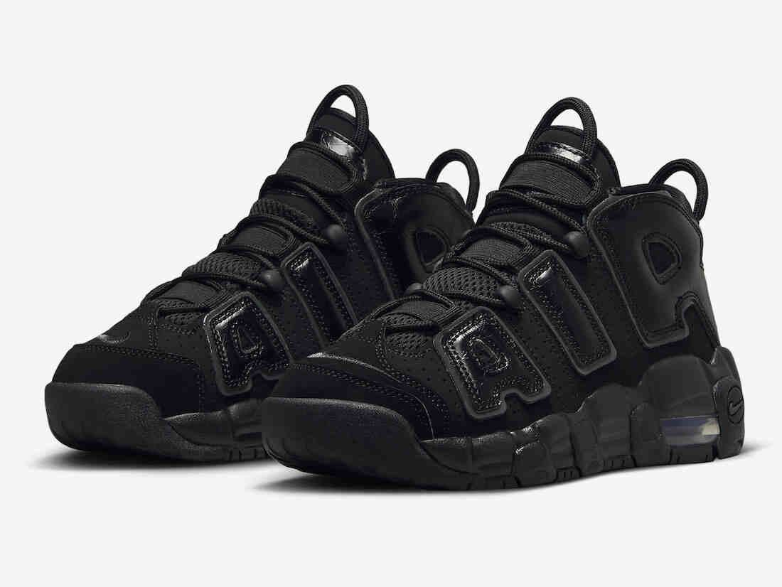 Nike Air More Uptempo GS Triple Black FV2264-001