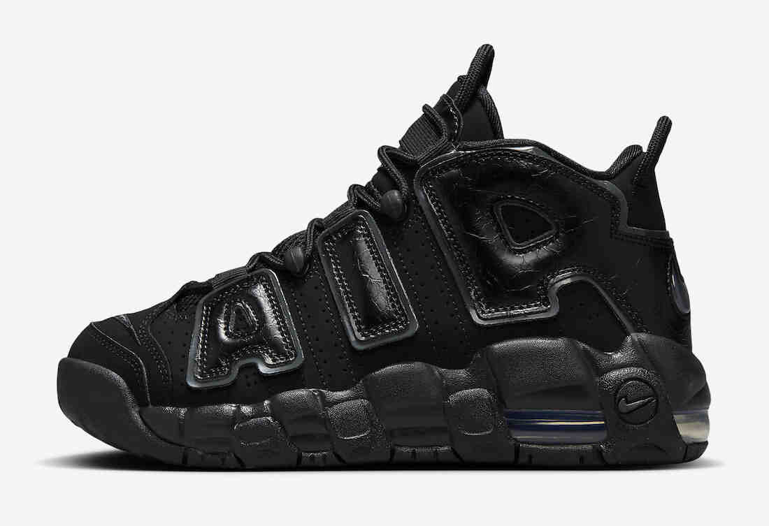 Nike Air More Uptempo GS Triple Black FV2264-001