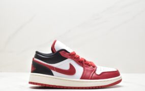 乔丹 Jordan Air Jordan 1low 防滑耐磨减震 低帮 复古篮球鞋 女款 白红黑 553558-481