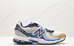 新百伦 AIME LEON DORE x New Balance NB 860 V2 耐磨防滑 低帮 运动跑步鞋 男女同款 皇家蓝银灰米黄 ML860AM2