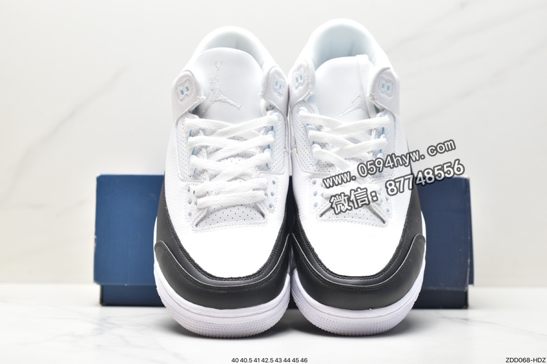 Jumpman, Jordan Air Jordan 3, Jordan, Fragment Design x Jordan Air Jordan 3 retro sp“white”, DA3595-100, Air Jordan 3 Retro, Air Jordan 3, Air Jordan - 乔丹 Fragment Design x Jordan Air Jordan 3 retro sp“white”藤原浩 耐磨减震 中帮 复古篮球鞋 男女同款 黑白 DA3595-100