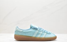 阿迪达斯 Adidas Originals Bermuda 防滑耐磨轻便 低帮 复古休闲板鞋 男女同款 蓝 GY7387