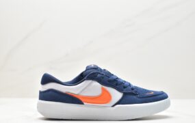 耐克 Nike SB Force 58 防滑减震耐磨 低帮 休闲板鞋 男女同款 蓝白 DV5477-401