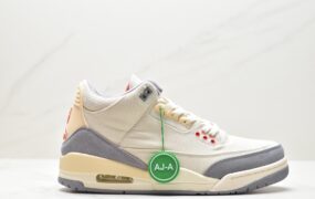 乔丹 Jordan Air Jordan 3 retro se”muslin”防滑耐磨减震 中帮 复古篮球鞋 男款 米白 DH7139-100