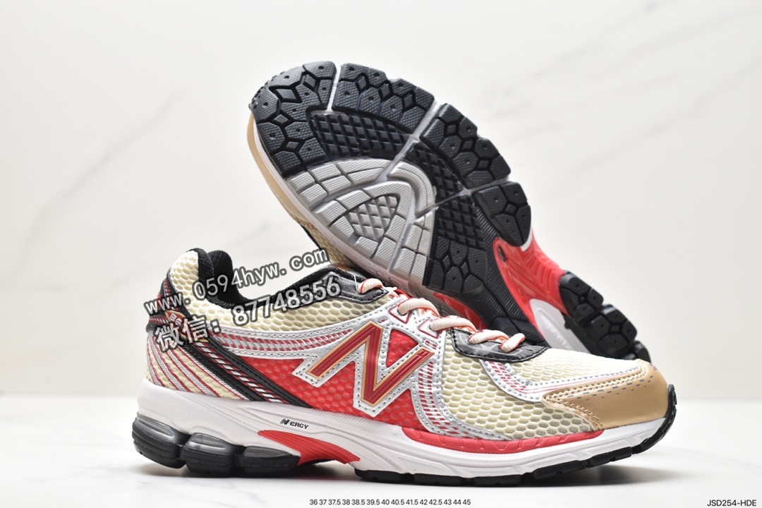 跑鞋, New Balance, NB 860, ML860AD2, EVA, AIME LEON DORE x New Balance NB 860 V2, ABZORB - 新百伦 AIME LEON DORE x New Balance NB 860 V2 防滑耐磨 低帮 运动休闲鞋 男女同款 橙 ML860AD2