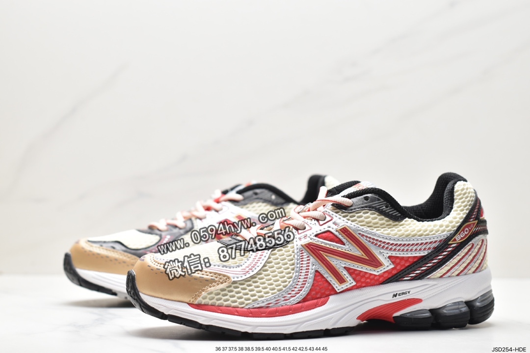 跑鞋, New Balance, NB 860, ML860AD2, EVA, AIME LEON DORE x New Balance NB 860 V2, ABZORB - 新百伦 AIME LEON DORE x New Balance NB 860 V2 防滑耐磨 低帮 运动休闲鞋 男女同款 橙 ML860AD2