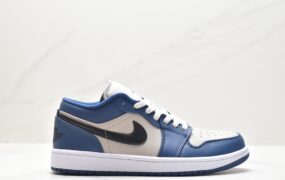 乔丹 Air Jordan 1 Low 减震防滑耐磨 低帮 复古篮球鞋 蓝灰色 DC0774 402