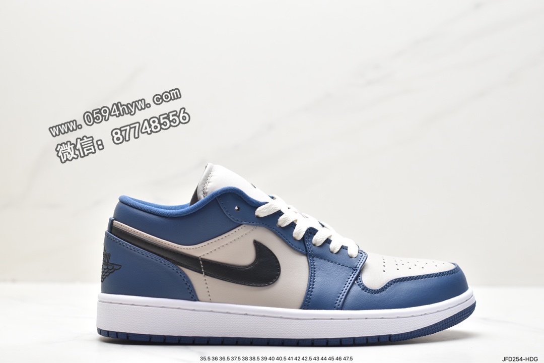 乔丹 Air Jordan 1 Low 减震防滑耐磨 低帮 复古篮球鞋 蓝灰色 DC0774 402