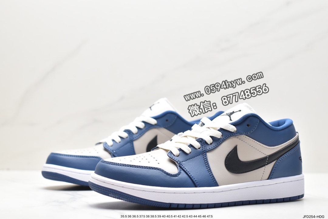 篮球鞋, Swoosh, Jordan, DC0774 402, Air Jordan 1 Low, Air Jordan 1, Air Jordan - 乔丹 Air Jordan 1 Low 减震防滑耐磨 低帮 复古篮球鞋 蓝灰色 DC0774 402