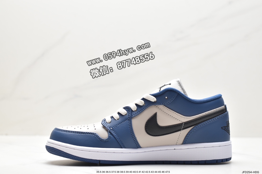 篮球鞋, Swoosh, Jordan, DC0774 402, Air Jordan 1 Low, Air Jordan 1, Air Jordan - 乔丹 Air Jordan 1 Low 减震防滑耐磨 低帮 复古篮球鞋 蓝灰色 DC0774 402