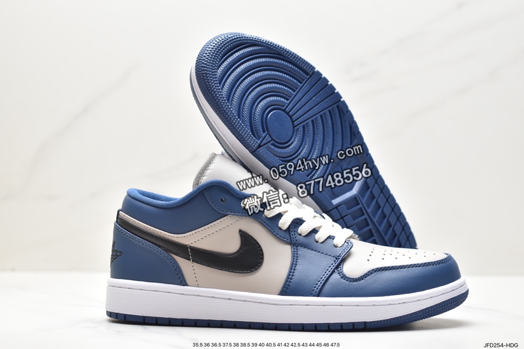 篮球鞋, Swoosh, Jordan, DC0774 402, Air Jordan 1 Low, Air Jordan 1, Air Jordan - 乔丹 Air Jordan 1 Low 减震防滑耐磨 低帮 复古篮球鞋 蓝灰色 DC0774 402