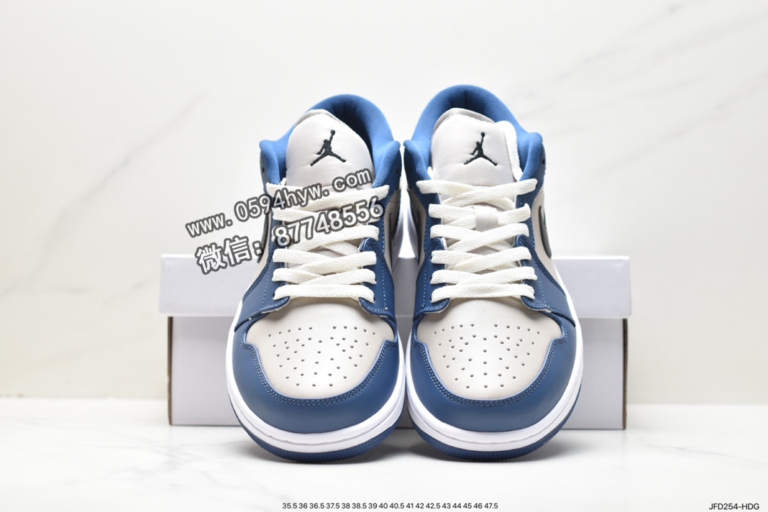 篮球鞋, Swoosh, Jordan, DC0774 402, Air Jordan 1 Low, Air Jordan 1, Air Jordan - 乔丹 Air Jordan 1 Low 减震防滑耐磨 低帮 复古篮球鞋 蓝灰色 DC0774 402