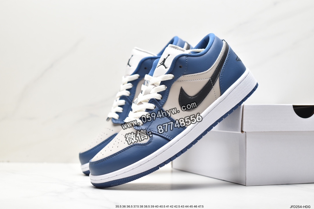 篮球鞋, Swoosh, Jordan, DC0774 402, Air Jordan 1 Low, Air Jordan 1, Air Jordan - 乔丹 Air Jordan 1 Low 减震防滑耐磨 低帮 复古篮球鞋 蓝灰色 DC0774 402