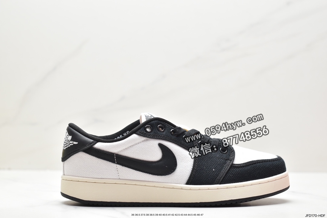 乔丹 Jordan Air Jordan 1KO Low“Panda” 耐磨透气 低帮 复古篮球鞋 男款 白黑 DX4981-100