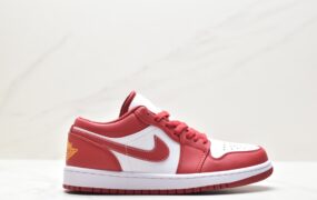 乔丹 Jordan Air Jordan 1low“cardina“ 耐磨防滑 低帮 复古篮球鞋 男款 白红色 553560-607