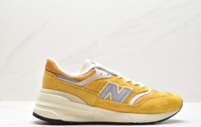 新百伦 New Balance NB 997R 减震防滑 低帮 运动跑步鞋 男款 黄色 M997RCB