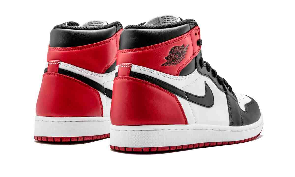 Air Jordan 1 High OG Black Toe Back Heels